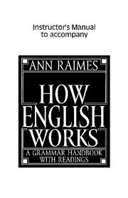HOW ENGLISH WORKS INSTRUCTOR'S MANUAL | 9780521657570 | RAIMES, ANN