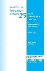IELTS WASHBACK IN CONTEXT | 9780521692922 | GREEN, ANTHONY