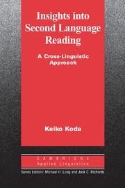 INSIGHTS INTO SECOND LANGUAGE READING | 9780521545136 | KODA, KEIKO