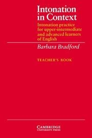 INTONATION IN CONTEXT TEACHER'S BOOK | 9780521319157 | BRADFORD, BARBARA