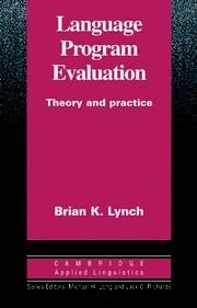 LANGUAGE PROGRAM EVALUATION | 9780521484381 | LYNCH, BRIAN K.