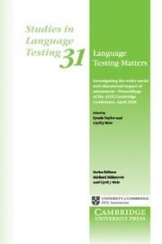LANGUAGE TESTING MATTERS | 9780521163910 | TAYLOR, LYNDA / WEIR, CYRIL J.