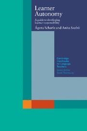LEARNER AUTONOMY | 9780521775342 | SCHARLE, AGOTA / SZABO, ANITA