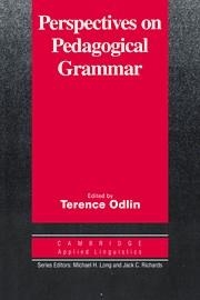 PERSPECTIVES ON PEDAGOGICAL GRAMMAR | 9780521449908 | ODLIN, TERENCE