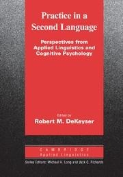 PRACTICE IN A SECOND LANGUAGE | 9780521684040 | DEKEYSER, ROBERT