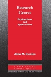 RESEARCH GENRES | 9780521533348 | SWALES, JOHN M.