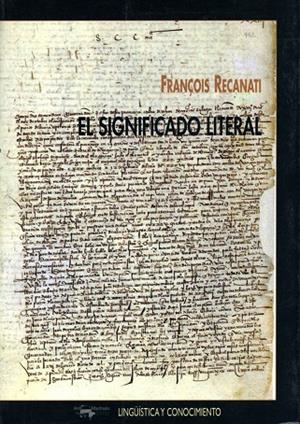 SIGNIFICADO LITERAL | 9788477748922 | RECANATI, FRANÇOIS