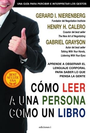 COMO LEER A UNA PERSONA COMO UN LIBRO | 9788496851672 | NIERENBERG, GERARD I / CALERO, HENRY / GRAYSON, GABRIEL