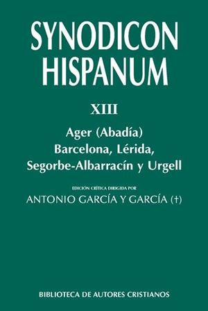 SYNODICON HISPANUM XIII | 9788422019923 | GARCÍA Y GARCÍA, ANTONIO