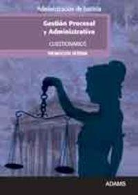 CUESTIONARIO GESTIÓN PROCESAL Y ADMINISTRATIVA, PROMOCIÓN INTERNA | 9788499439969 | VARIOS AUTORES