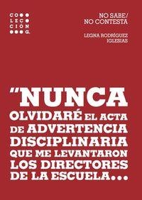 NO SABE / NO CONTESTA | 9788495037978 | RODRÍGUEZ IGLESIAS, LEGNA