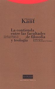 CONTIENDA ENTRE FACULTADES FILOSOFIA Y TEOLOGIA, LA | 9788481643237 | KANT, IMMANUEL
