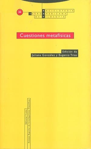 CUESTIONES METAFISICAS | 9788400081249 | GONZALEZ / TRIAS