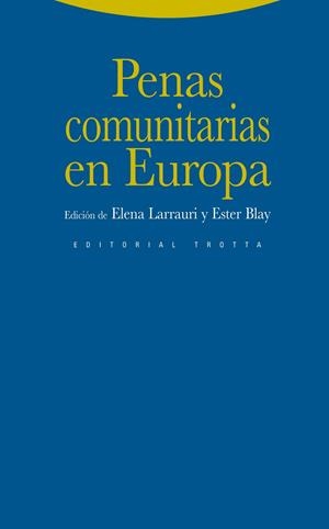 PENAS COMUNITARIAS EN EUROPA | 9788498792270 | LARRAURI / BLAY