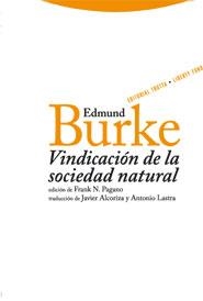 VINDICACION DE LA SOCIEDAD NATURAL | 9788498790320 | BURKE, EDMUND