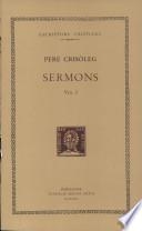 SERMONS, VOL. I: I-XXVII | 9788472253162 | CRISÒLEG, PERE