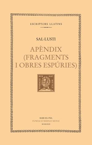 APENDIX - FRAGMENTS I OBRES ESPURIES | 9788472250802 | SAL LUSTI