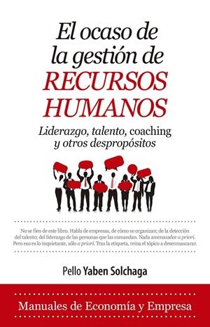 OCASO DE LA GESTIÓN DE RECURSOS HUMANOS, EL | 9788417044282 | YABEN SOLCHAGA, PELLO