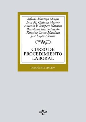 CURSO DE PROCEDIMIENTO LABORAL | 9788430977291 | MONTOYA MELGAR, ALFREDO / GALIANA MORENO, JESÚS M. / SEMPERE NAVARRO, ANTONIO V.
