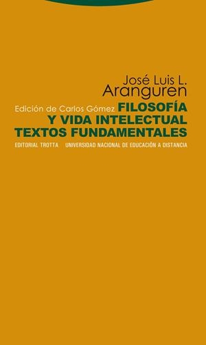 FILOSOFIA Y VIDA INTELECTUAL | 9788498791686 | ARANGUREN, JOSE LUIS L.