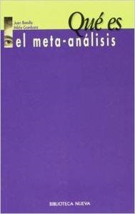 QUE ES EL META-ANALISIS | 9788470309915 | GAMBARA / BOTELLA
