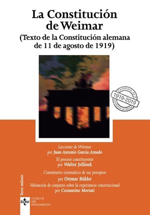 CONSTITUCIÓN DE WEIMAR, LA | 9788430977789 | BÜHLER, OTTMAR / JELLINEK, WALTER / MORTATI, COSTANTINO