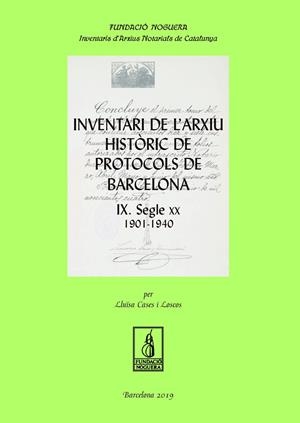 INVENTARI DE L'ARXIU HISTÒRIC DE PROTOCOLS DE BARCELONA IX | 9788413031330 | CASES LOSCOS, LLUÏSA