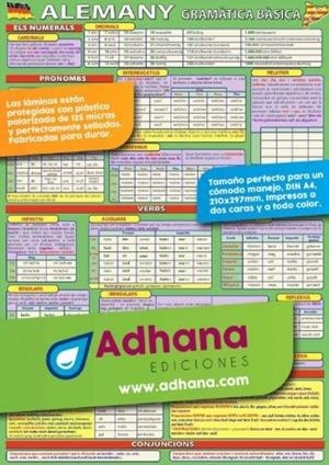LAMINA DIDÁCTICA ALEMANY. GRAMÀTICA BÀSICA | 8436005167059