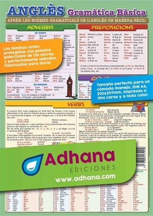 LAMINA DIDÁCTICA ANGLÈS. GRAMÀTICA BÀSICA | 8436005162092