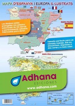 LAMINA DIDÁCTICA MAPA D'ESPANYA I EUROPA IL·LUSTRATS | 8436005169756