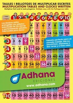 LAMINA DIDÁCTICA TAULES I RELLOTGES DE MULTIPLICAR | 8436005170844