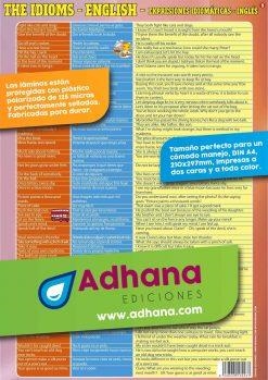 LÁMINA DIDÁCTICA EXPRESIONES IDIOMÁTICAS- THE IDIOMS | 8436005169237