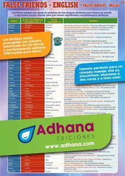 LÁMINA DIDÁCTICA FALSOS AMIGOS- FALSE FRIENDS | 8436005169220