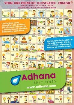 LAMINA DIDÁCTICA ANGLÈS. VERBS I FONÈTICA IL.LUSTRADA | 8436005168698
