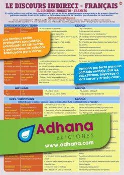 LÁMINA DIDÁCTICA EL DISCURSO INDIRECTO- LE DISCOURS INDIRECT | 8436005169817