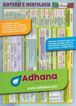 LÁMINA DIDÁCTICA SÍNTAXI Y MORFOLOGÍA- SINTASSI E MORFOLOGIA | 8436005171339
