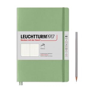 NOTEBOOK MEDIUM A5 (145 X 210 MM), TAPA BLANDA, CON PUNTOS, SAGE | 4004117570087
