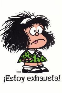 CUADERNO MAFALDA ESTOY EXHAUSTA - GRANDE | 9788862128735 | QUINO