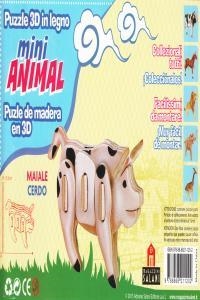CERDO MINI ANIMAL PUZLE DE MADERA EN 3D | 9788868211202