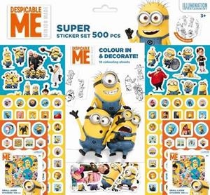 MINIONS SUPER STICKERS SET 500 PEGATINAS | 8595593810300
