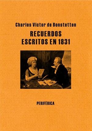 RECUERDOS ESCRITOS EN 1831 | 9788492865536 | DE BONSTETTEN, CHARLES VICTOR