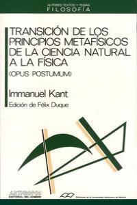 TRANSICION DE LOS PRINCIPIOS METAFISICOS | 9788476582695 | KANT, IMMANUEL