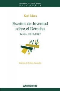 ESCRITOS DE JUVENTUD SOBRE EL DERECHO | 9788476588536 | MARX, KARL