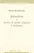 JERUSALEM O ACERCA DEL PODER RELIGIOSO Y JUDAÍSMO | 9788476582602 | MENDELSSOHN, MOSES