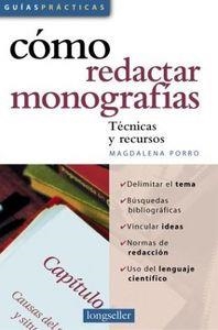 COMO REDACTAR MONOGRAFIAS | 9789875503090 | PORRO, MAGDALENA