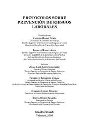 PROTOCOLOS SOBRE PREVENCIÓN DE RIESGOS LABORALES | 9788498764246 | CARLOS ROSAT ACED/JOSÉ IGNACIO ROSAT ACED/JUAN JOSÉ AGÚN GONZÁLEZ/FEDERICO ESTARDID COLOM/GERMÁN LÓP
