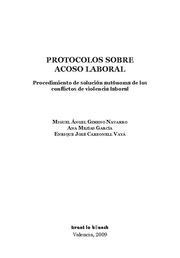 PROTOCOLOS SOBRE ACOSO LABORAL | 9788498765069 | MIGUEL ÁNGEL GIMENO NAVARRO/ANA MEJÍAS GARCÍA/ENRIQUE JOSÉ CARBONELL VAYÁ