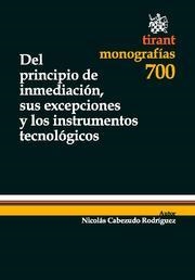 DEL PRINCIPIO DE INMEDIACIÓN, SUS EXCEPCIONES Y LOS INSTRUMENTOS TECNOLÓGICOS | 9788498768213 | CABEZUDO RODRÍGUEZ, NICOLÁS