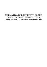 NORMATIVA DEL IMPUESTO SOBRE LA RENTA DE NO RESIDENTES Y CONVENIOS DE DOBLE IMPOSICIÓN | 9788498764697 | CUBERO TRUYO, ANTONIO / DÍAZ RAVN, NICOLÁS