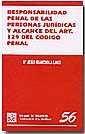 RESPONSABILIDAD PENAL DE LAS PERSONAS JURÍDICAS Y ALCANCE DEL ART. 129 DEL CÓDIGO PENAL | 9788484428688 | GUARDIOLA LAGO, Mª JESÚS